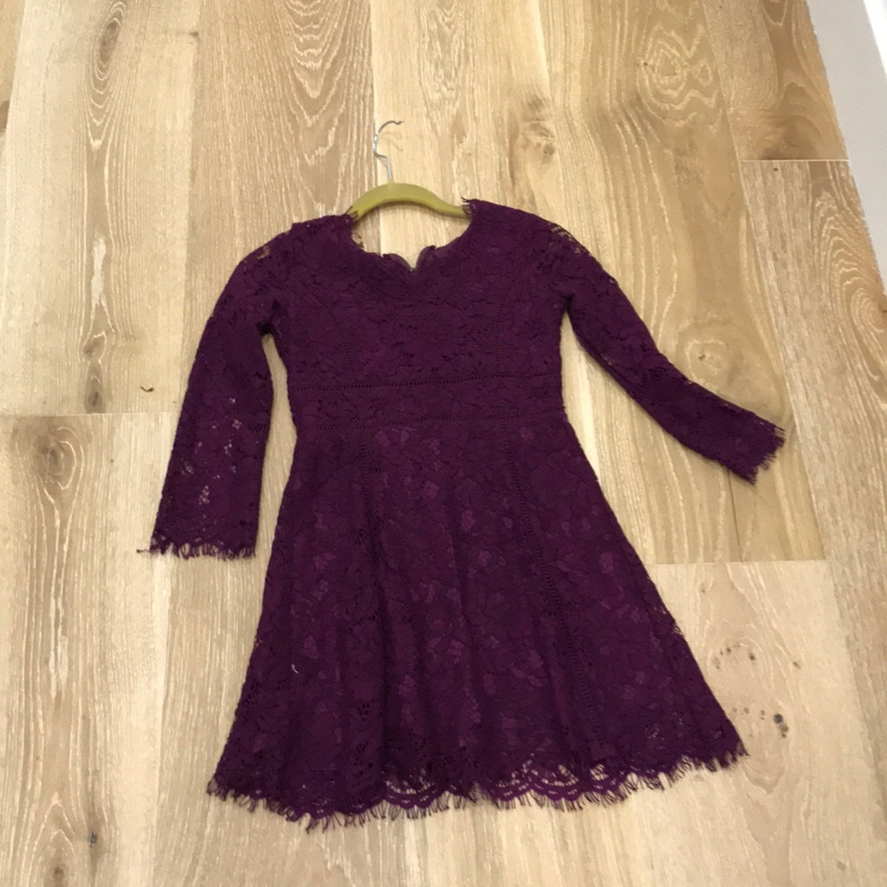 beautiful maroon lace dress